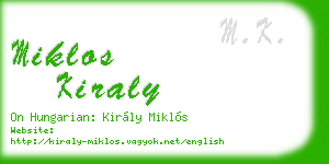 miklos kiraly business card